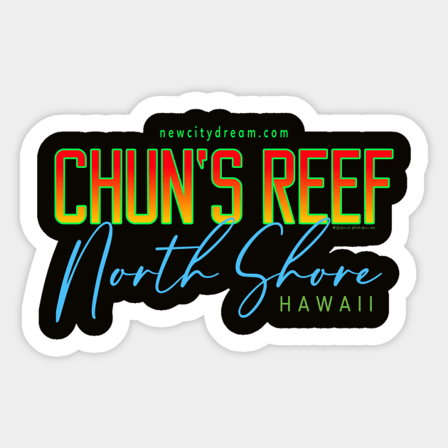 Hawaii... Show off: Chun's Reef North Shore Surf of Champions Sticker by LeftBrainExpress